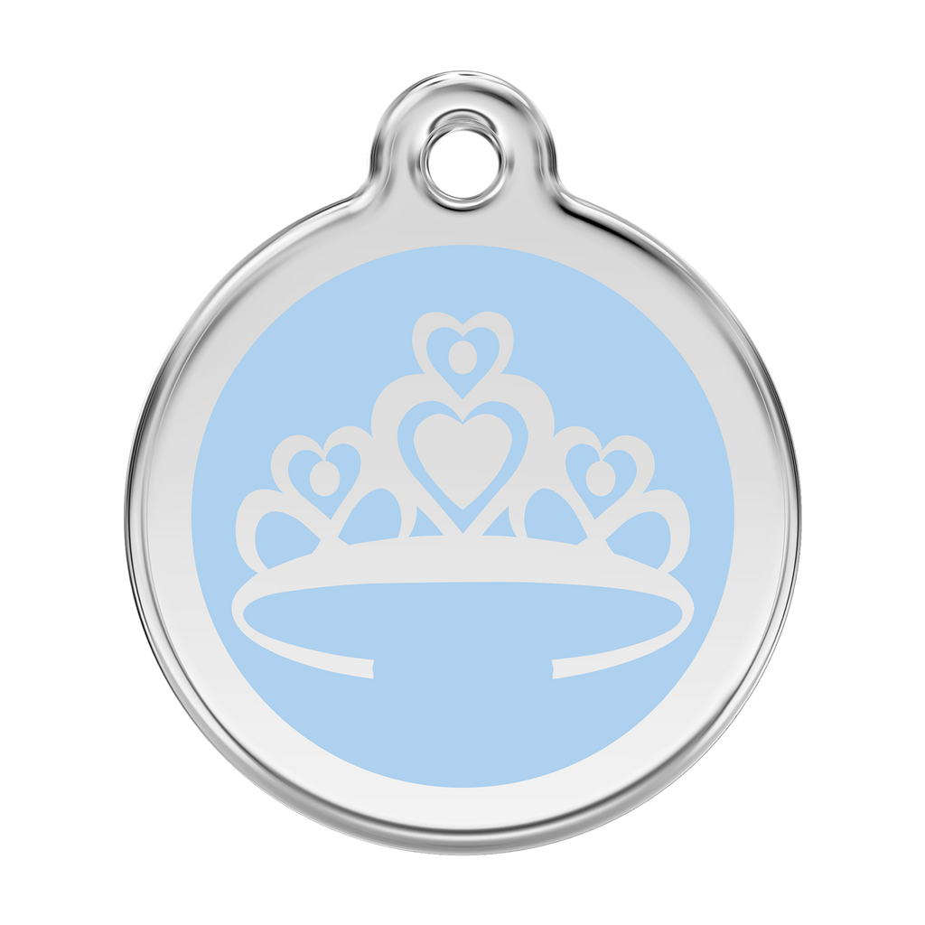Red Dingo Stainless Steel & Enamel Crown Dog ID Tag