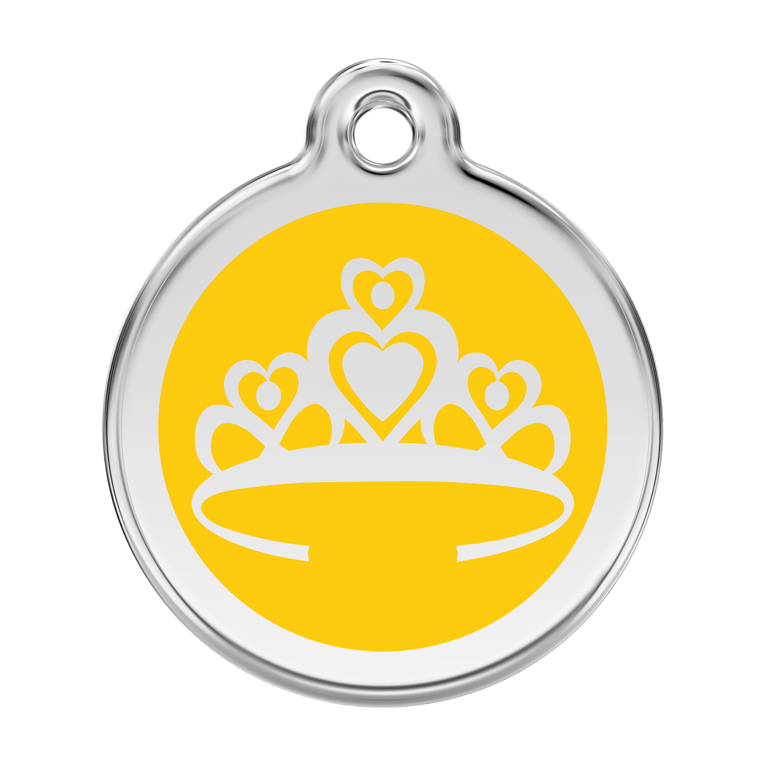 Red Dingo Stainless Steel & Enamel Crown Dog ID Tag