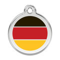 Red Dingo Stainless Steel & Enamel German Flag Dog ID Tag