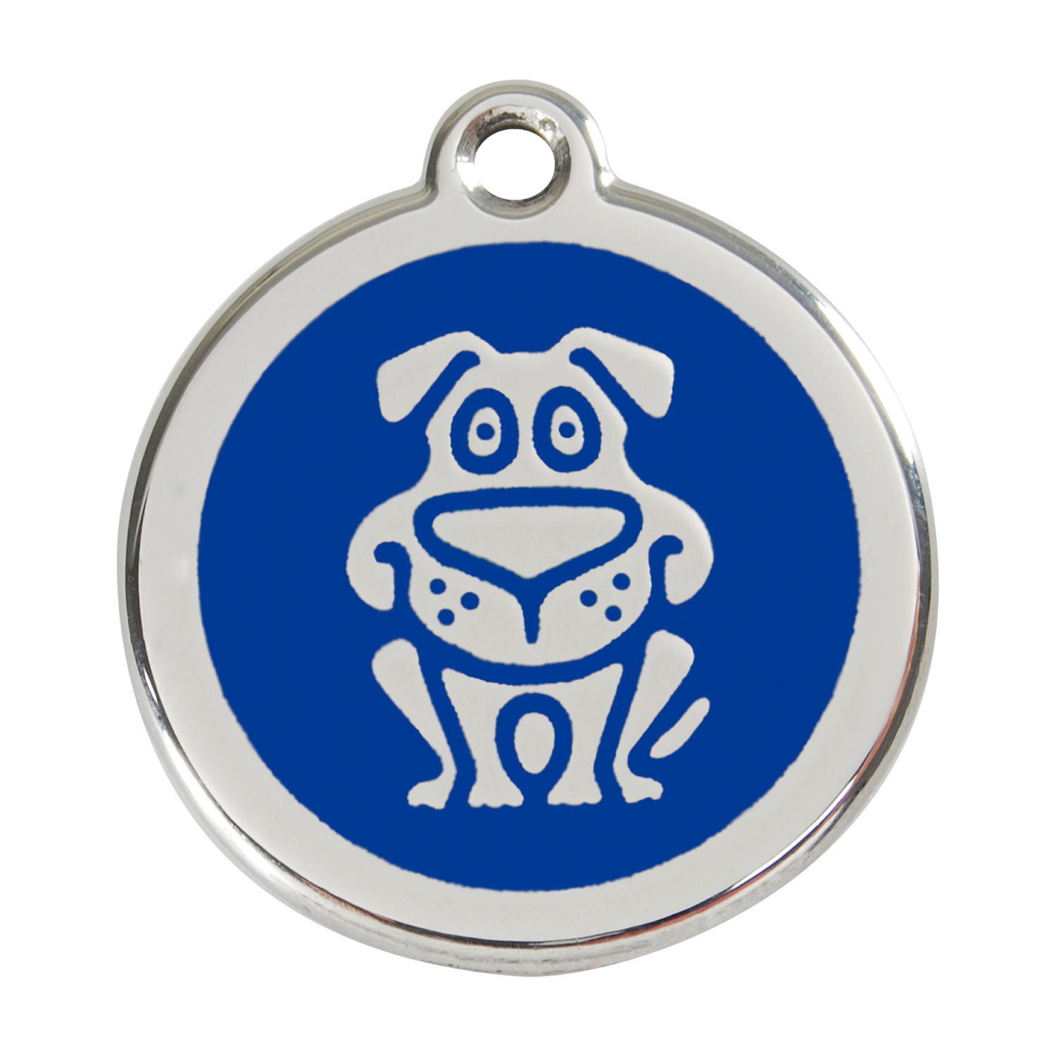 Red Dingo Stainless Steel & Enamel Happy Dog ID Tag
