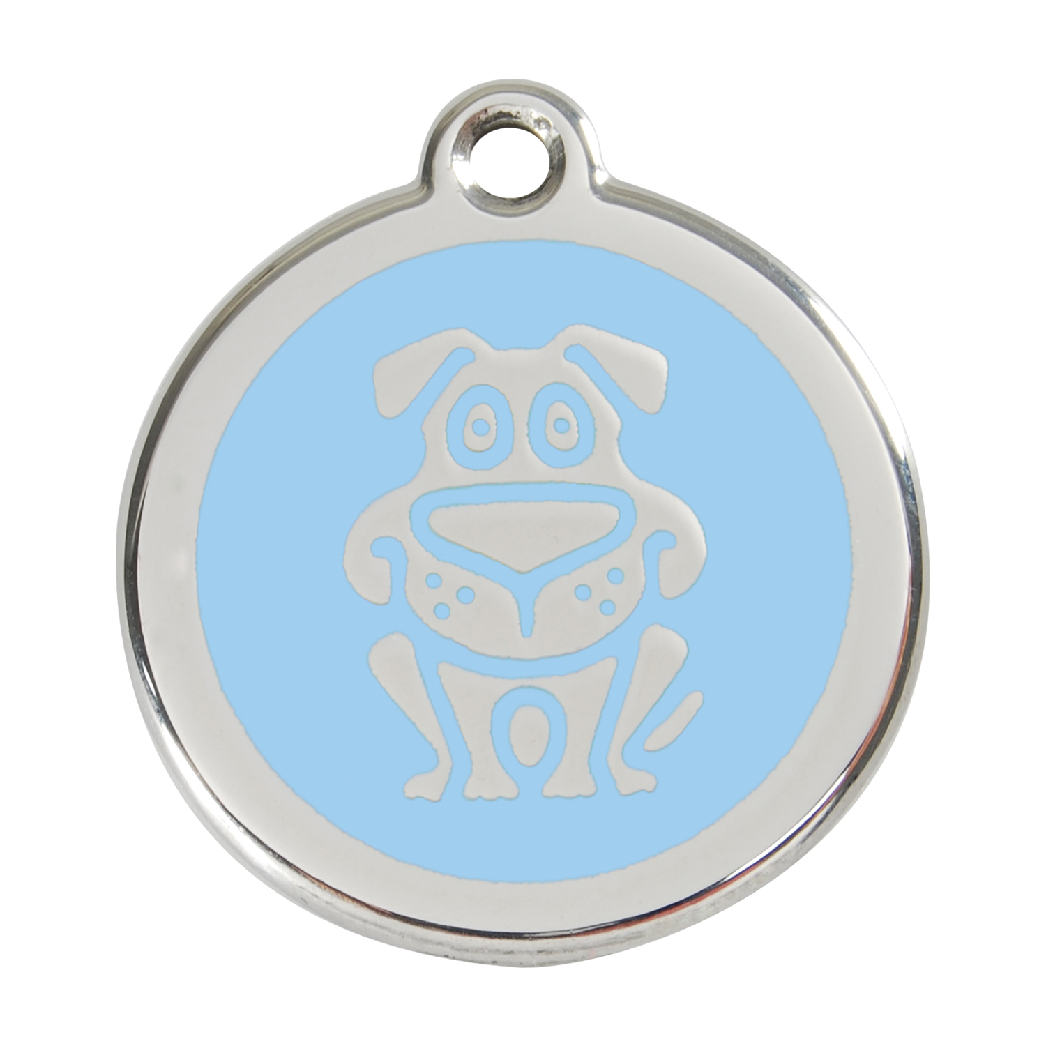 Red Dingo Stainless Steel & Enamel Happy Dog ID Tag
