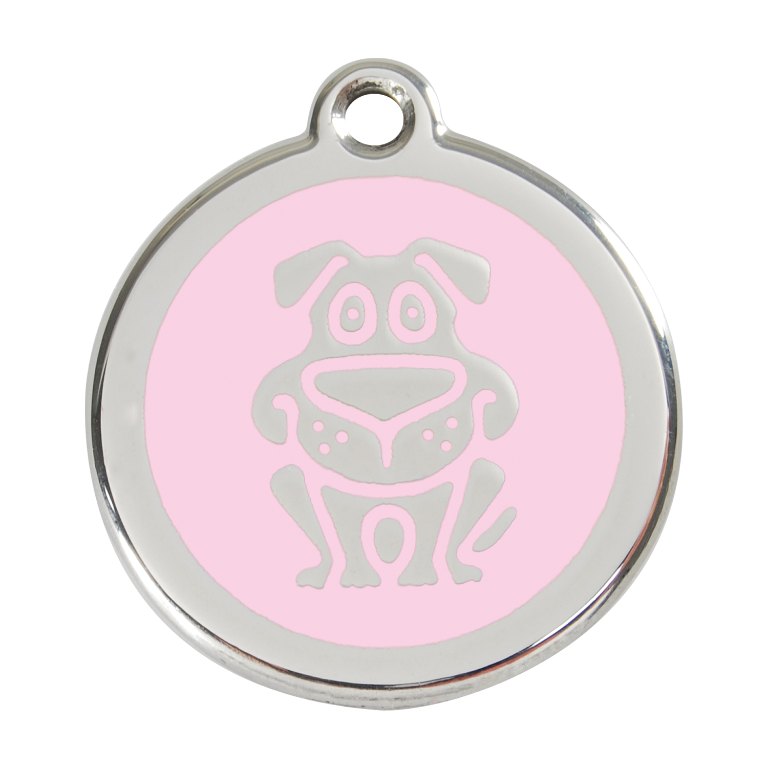 Red Dingo Stainless Steel & Enamel Happy Dog ID Tag