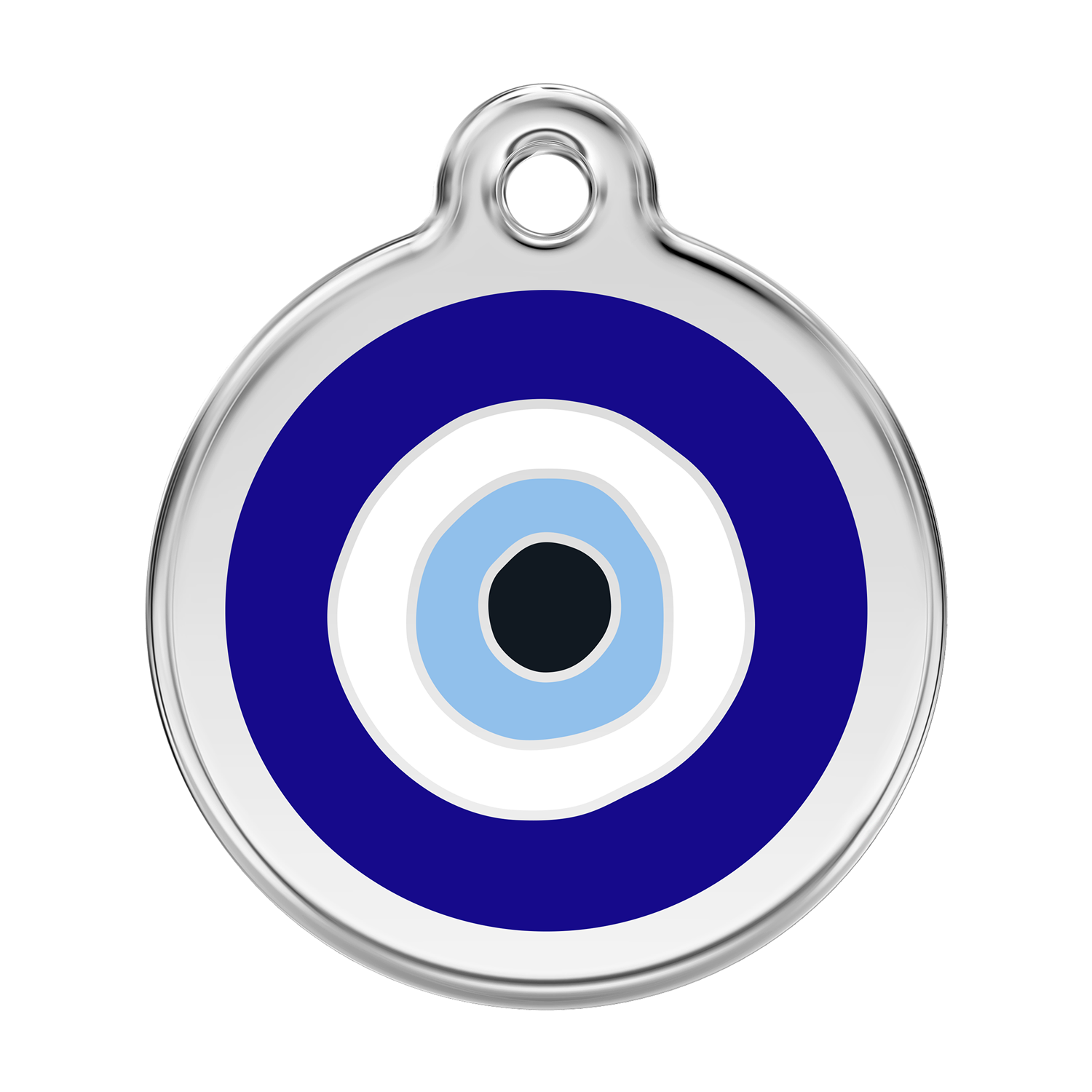 Red Dingo Stainless Steel & Enamel Evil Eye Dog ID Tag