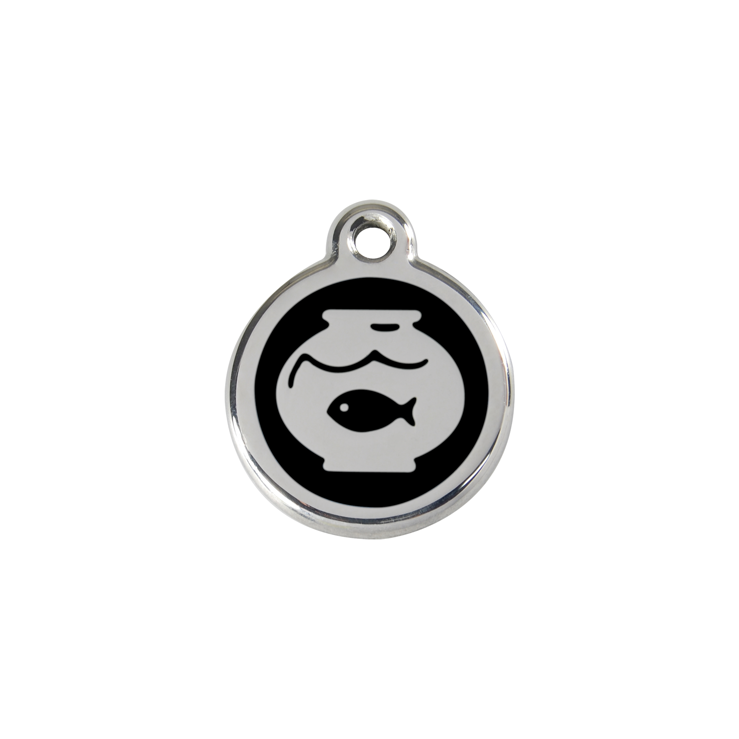 Red Dingo Stainless Steel Fish In A Bowl Cat ID Tag