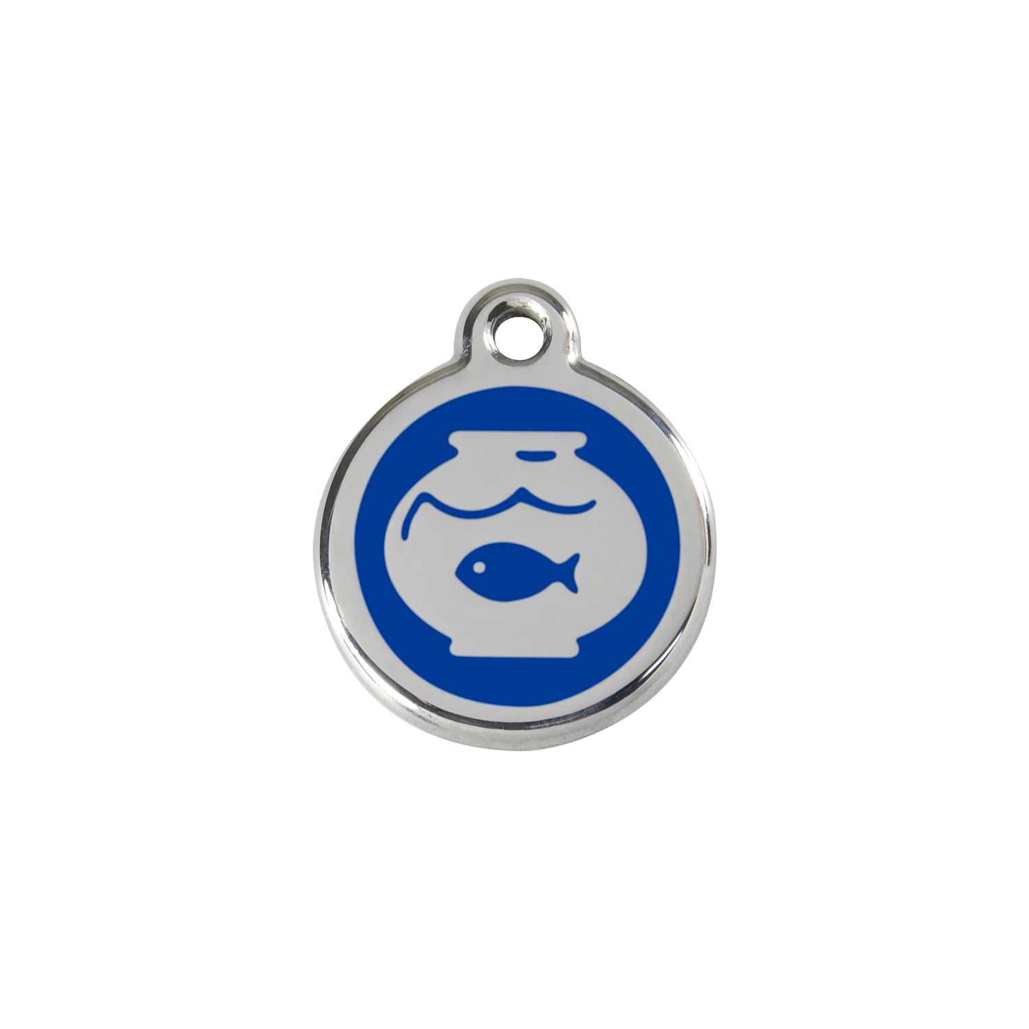 Red Dingo Stainless Steel Fish In A Bowl Cat ID Tag