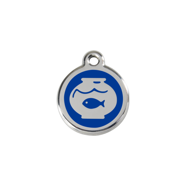 Red Dingo Stainless Steel Fish In A Bowl Cat ID Tag