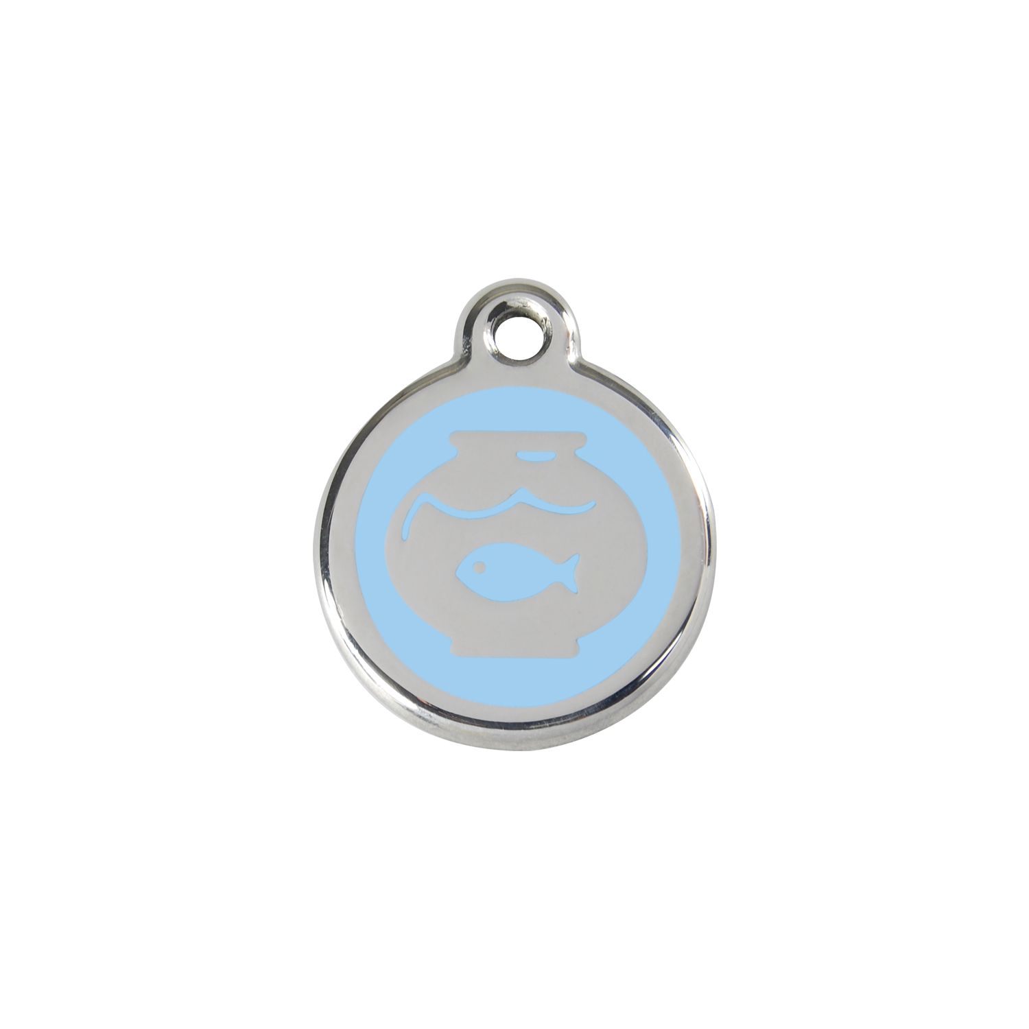 Red Dingo Stainless Steel Fish In A Bowl Cat ID Tag
