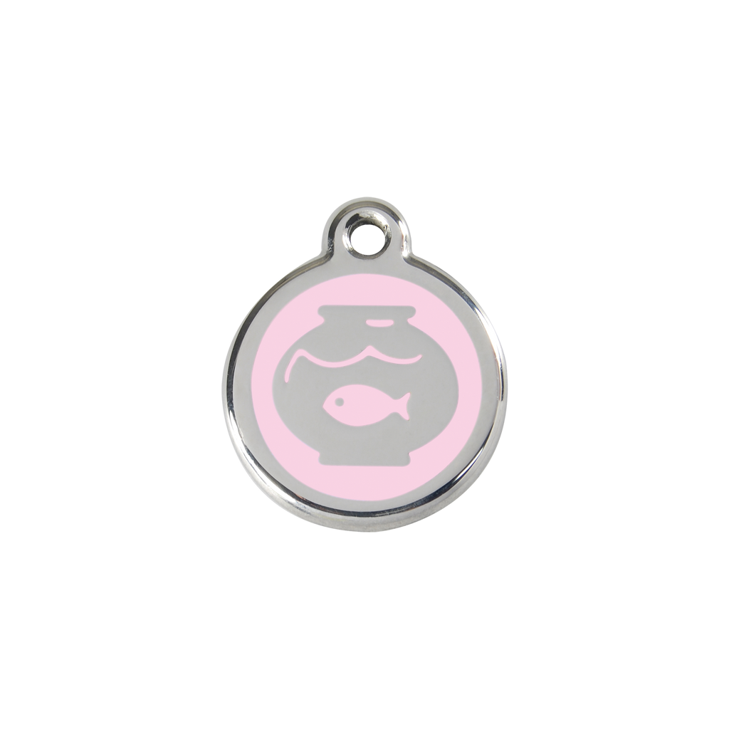 Red Dingo Stainless Steel Fish In A Bowl Cat ID Tag