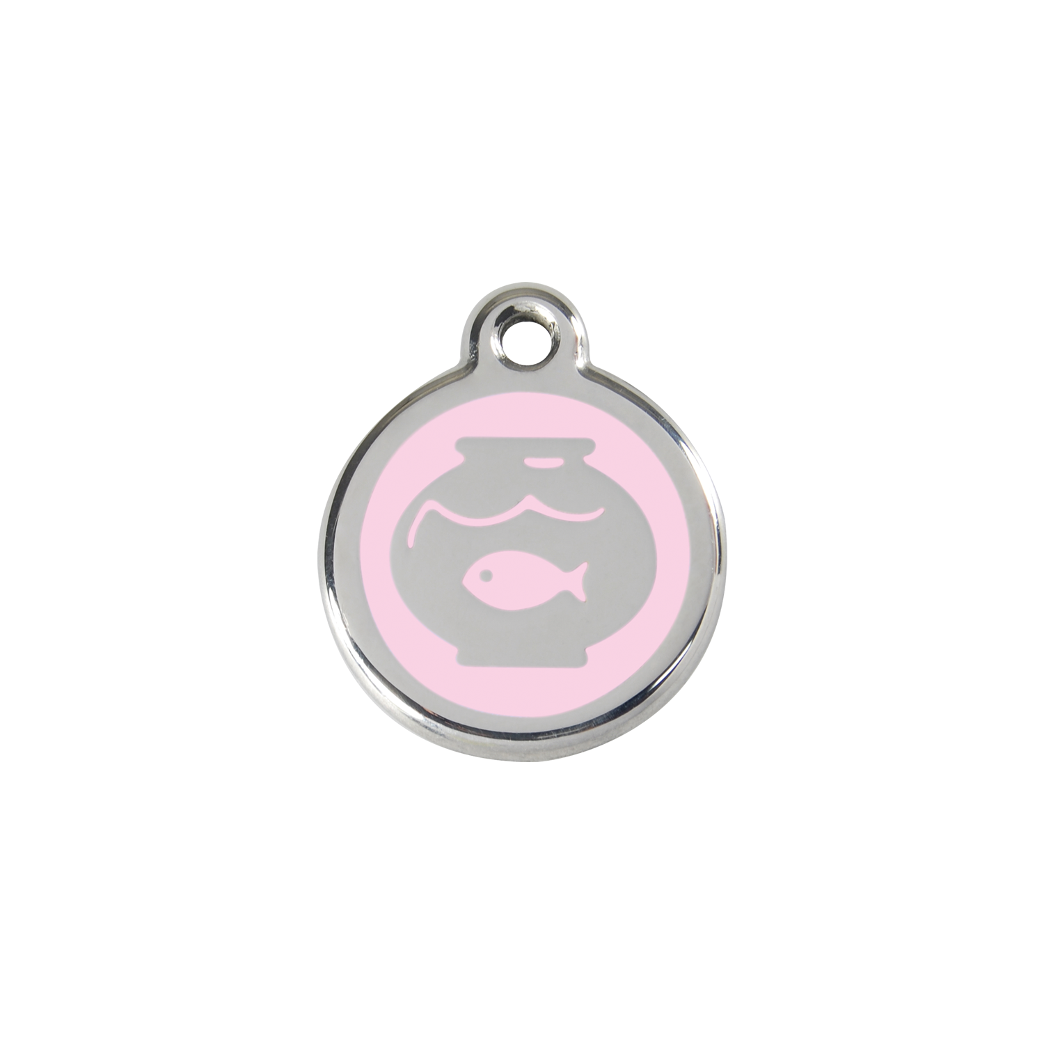 Red Dingo Stainless Steel Fish In A Bowl Cat ID Tag