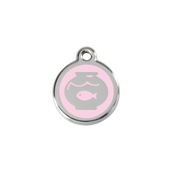 Red Dingo Stainless Steel Fish In A Bowl Cat ID Tag