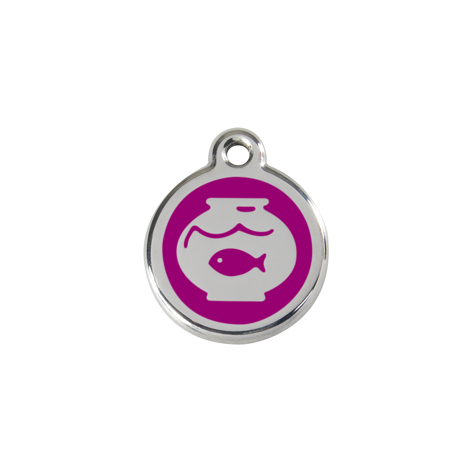 Red Dingo Stainless Steel Fish In A Bowl Cat ID Tag