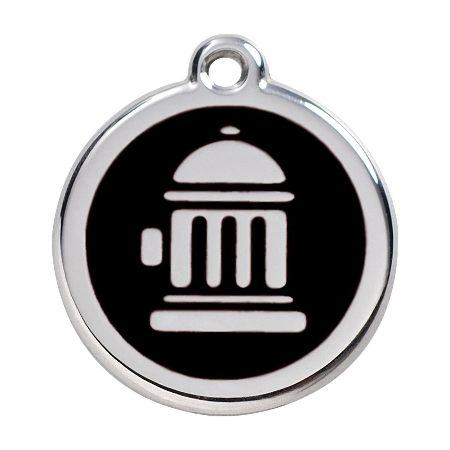 Red Dingo Stainless Steel & Enamel Fire Hydrant Dog ID Tag