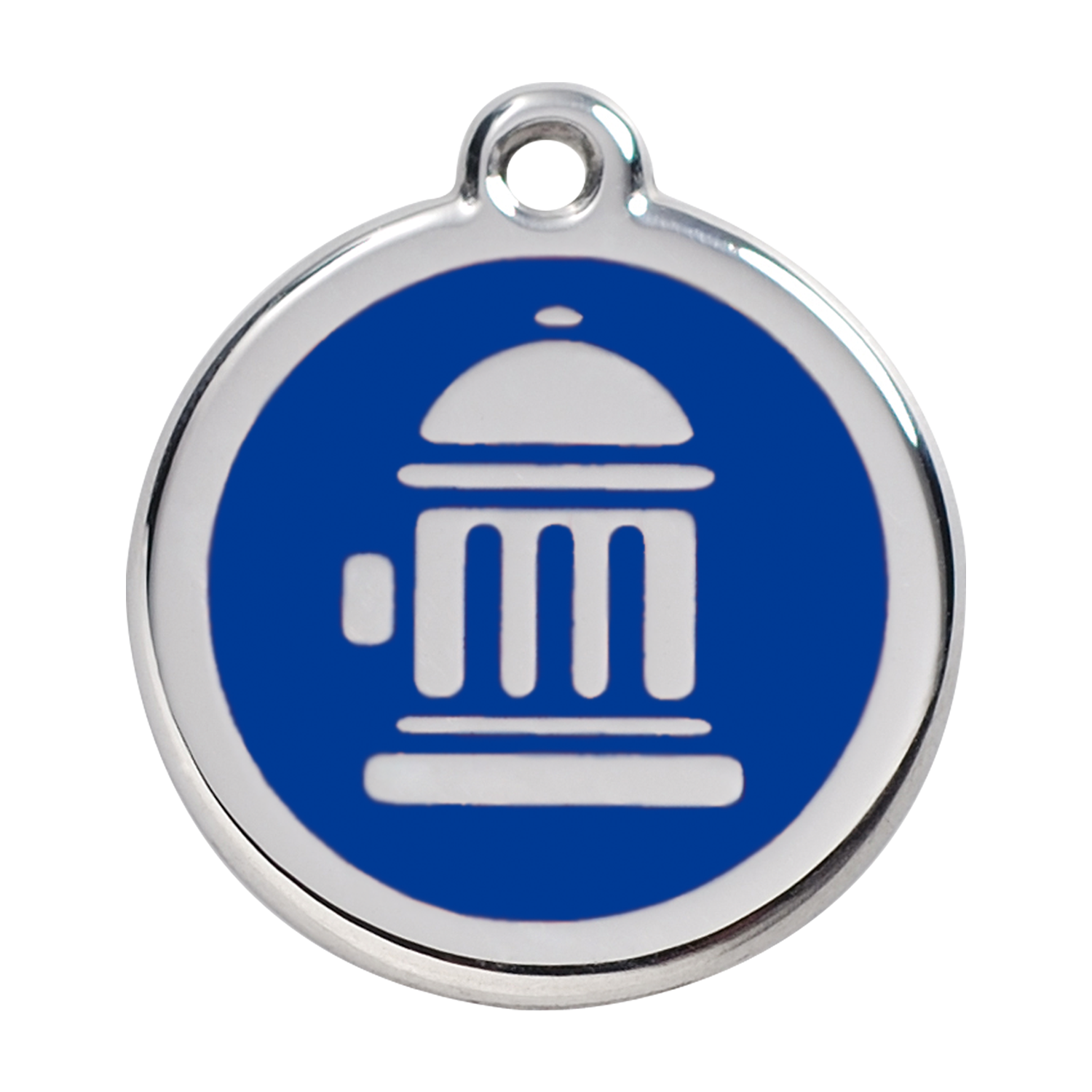 Red Dingo Stainless Steel & Enamel Fire Hydrant Dog ID Tag