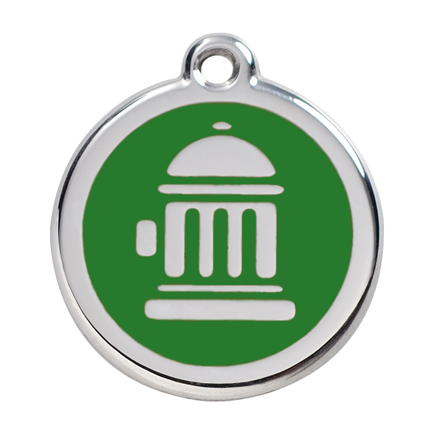 Red Dingo Stainless Steel & Enamel Fire Hydrant Dog ID Tag