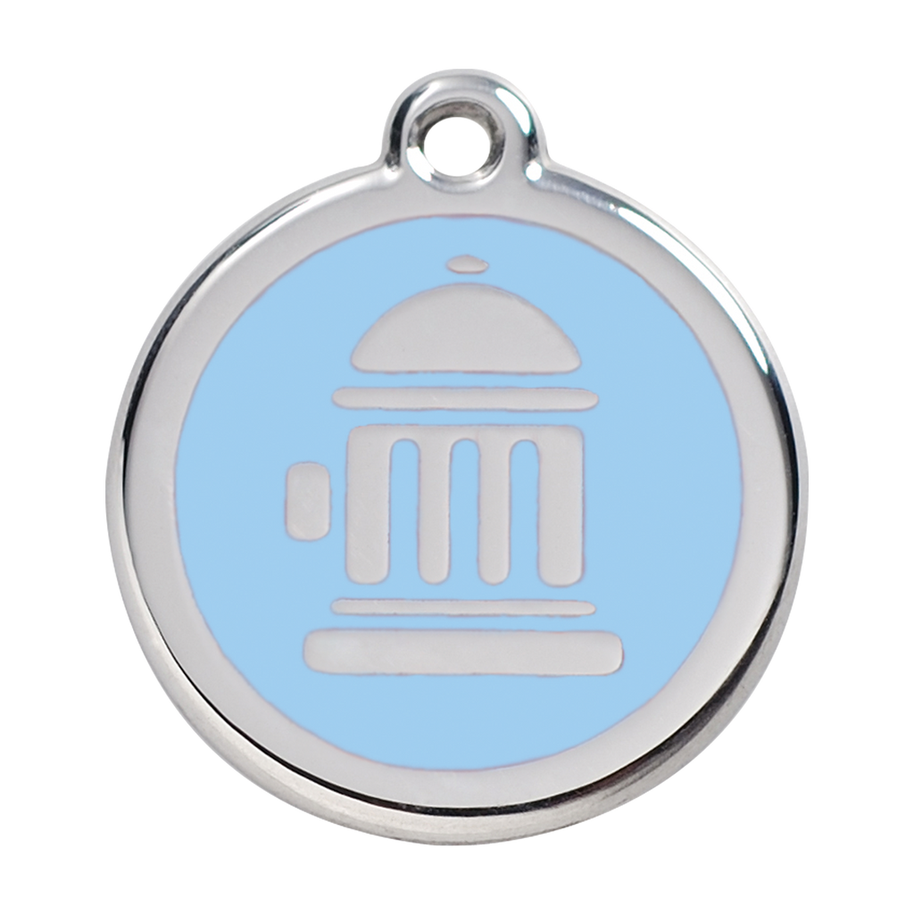 Red Dingo Stainless Steel & Enamel Fire Hydrant Dog ID Tag