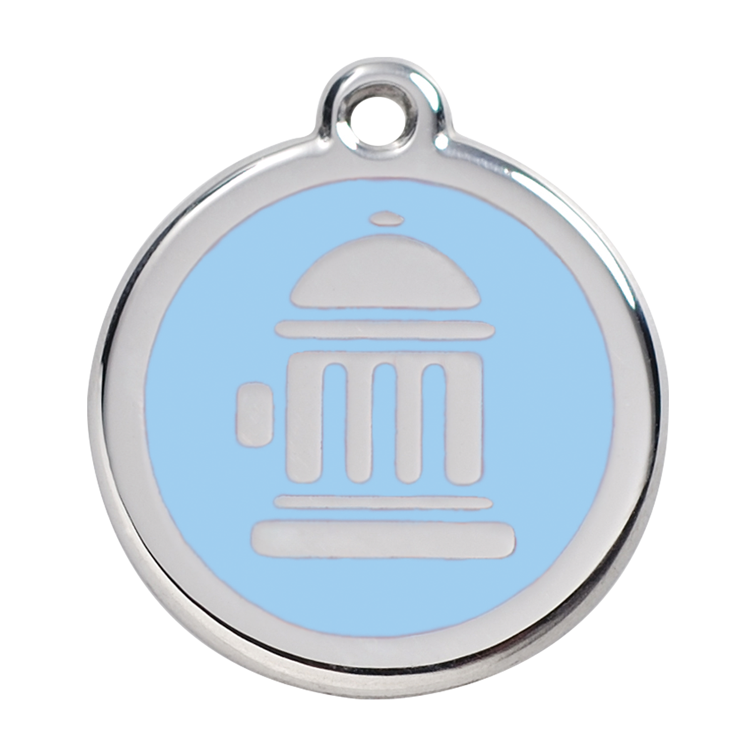 Red Dingo Stainless Steel & Enamel Fire Hydrant Dog ID Tag