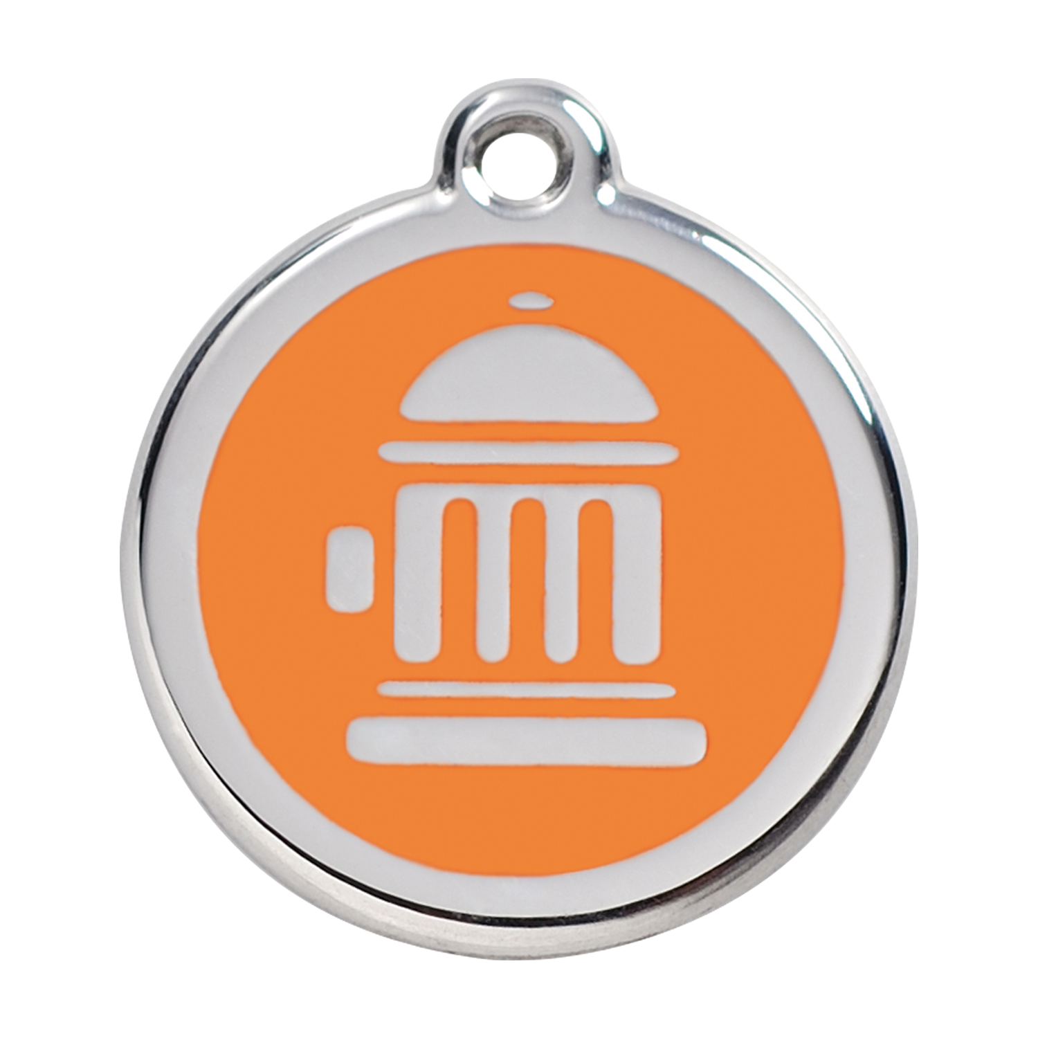 Red Dingo Stainless Steel & Enamel Fire Hydrant Dog ID Tag