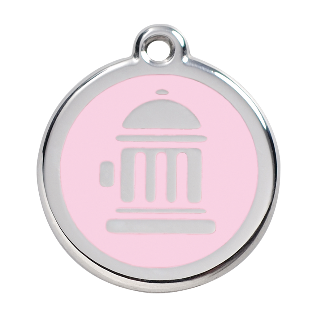 Red Dingo Stainless Steel & Enamel Fire Hydrant Dog ID Tag