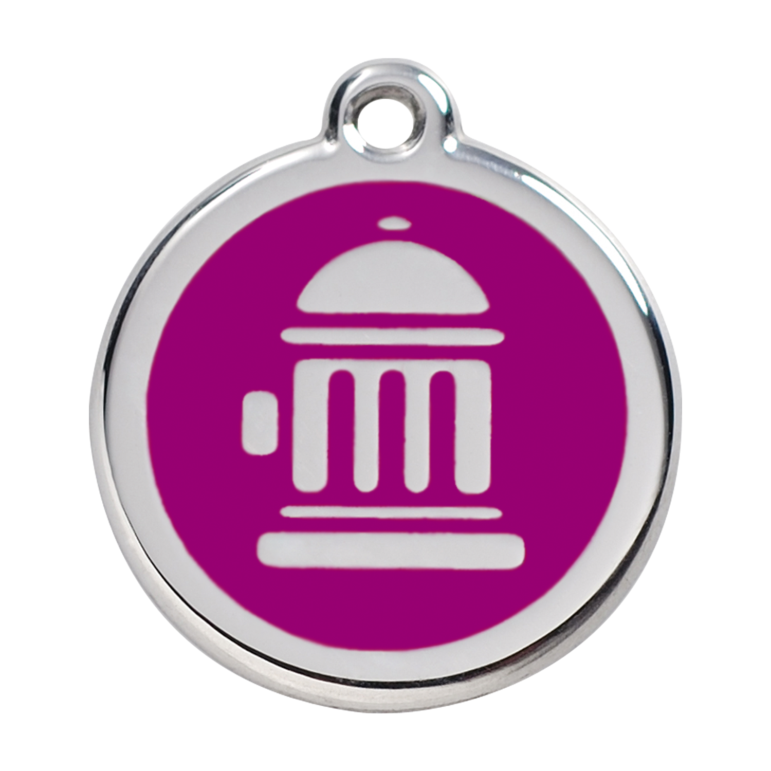Red Dingo Stainless Steel & Enamel Fire Hydrant Dog ID Tag