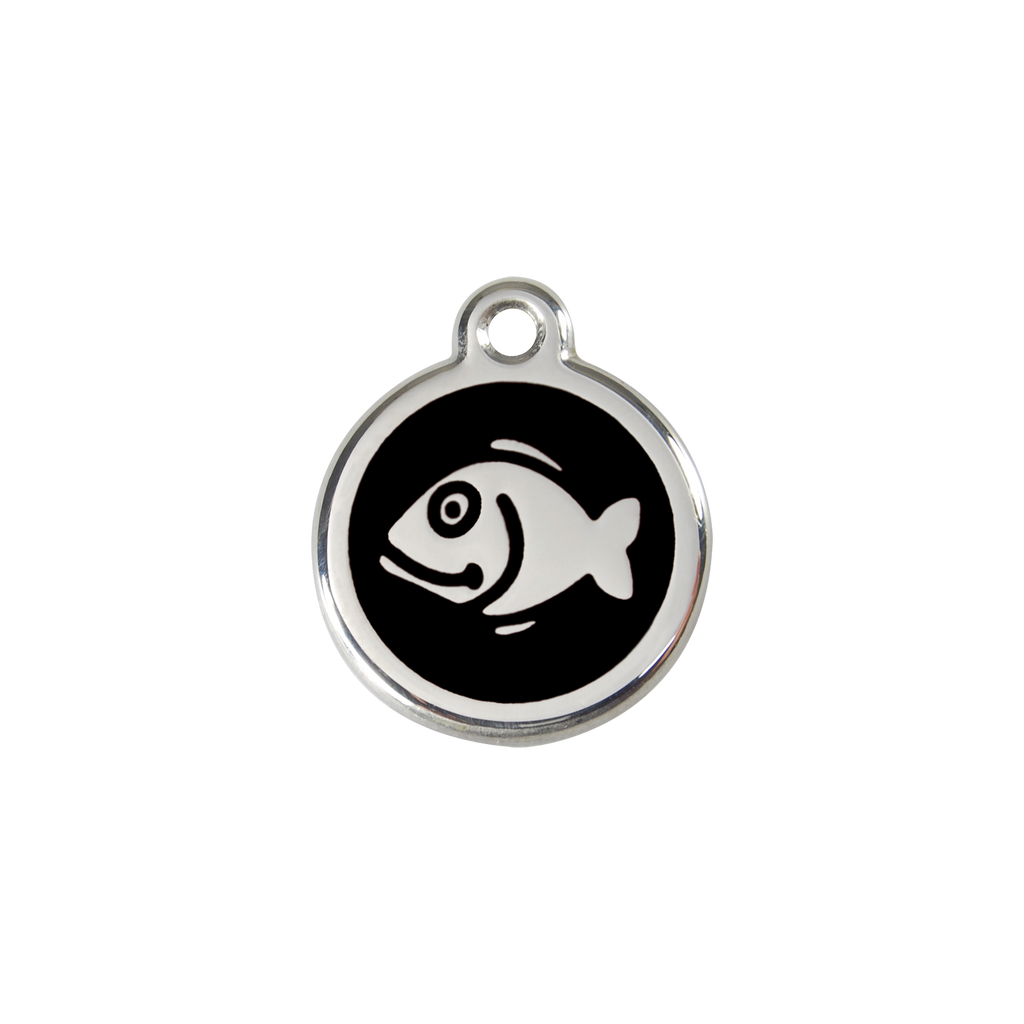 Red Dingo Stainless Steel Happy Fish Cat ID Tag