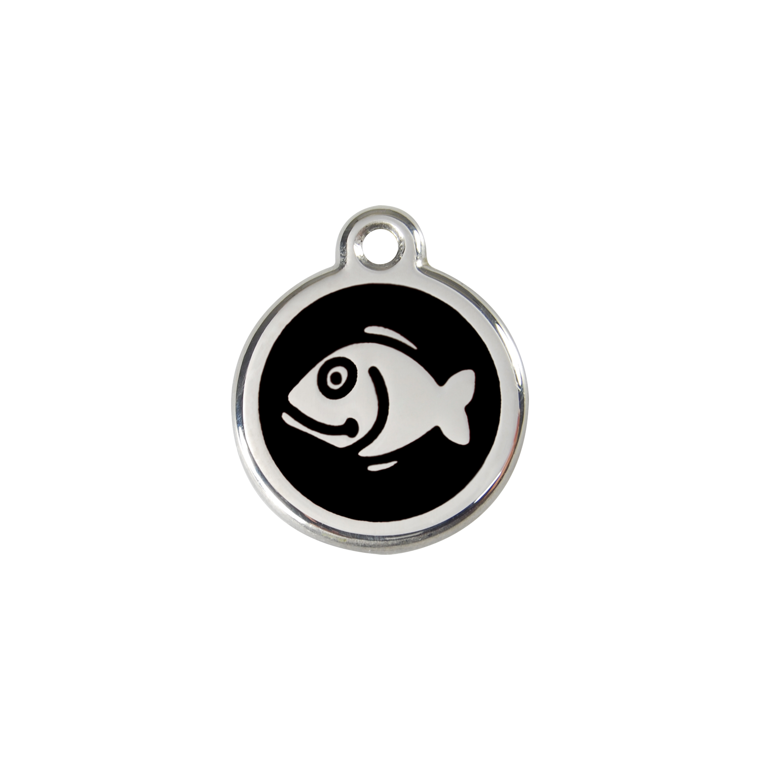 Red Dingo Stainless Steel Happy Fish Cat ID Tag