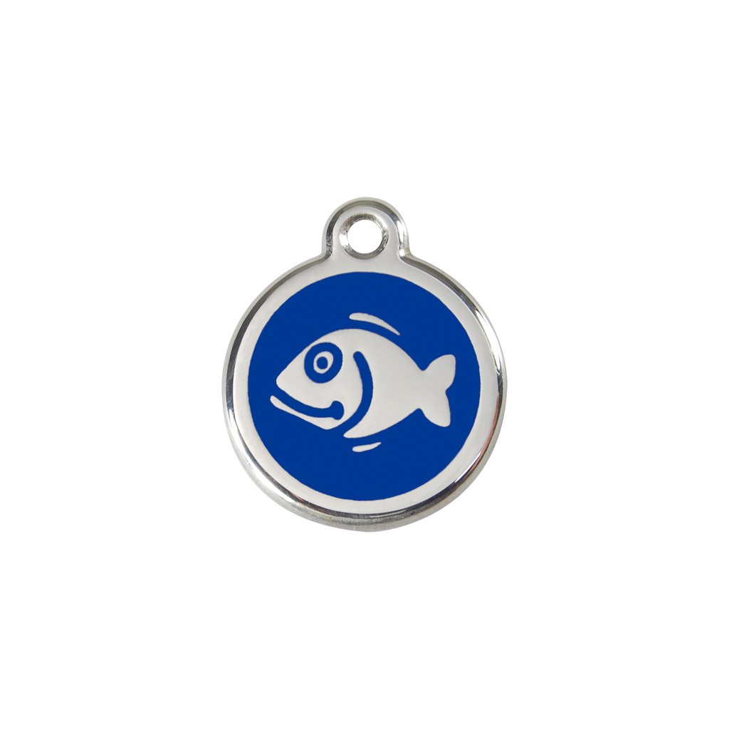 Red Dingo Stainless Steel Happy Fish Cat ID Tag