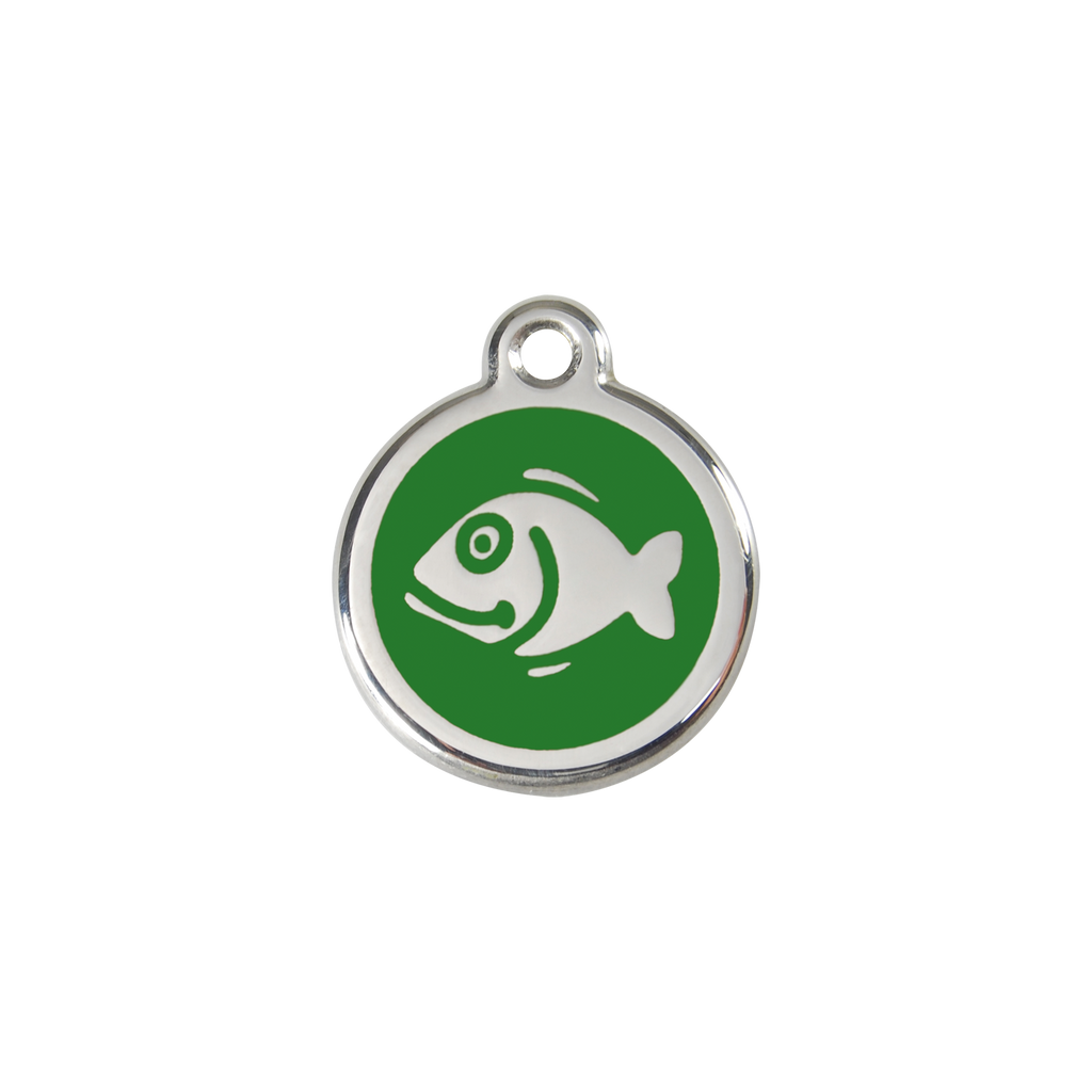Red Dingo Stainless Steel Happy Fish Cat ID Tag