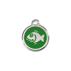Red Dingo Stainless Steel Happy Fish Cat ID Tag