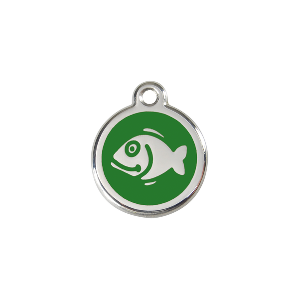 Red Dingo Stainless Steel Happy Fish Cat ID Tag