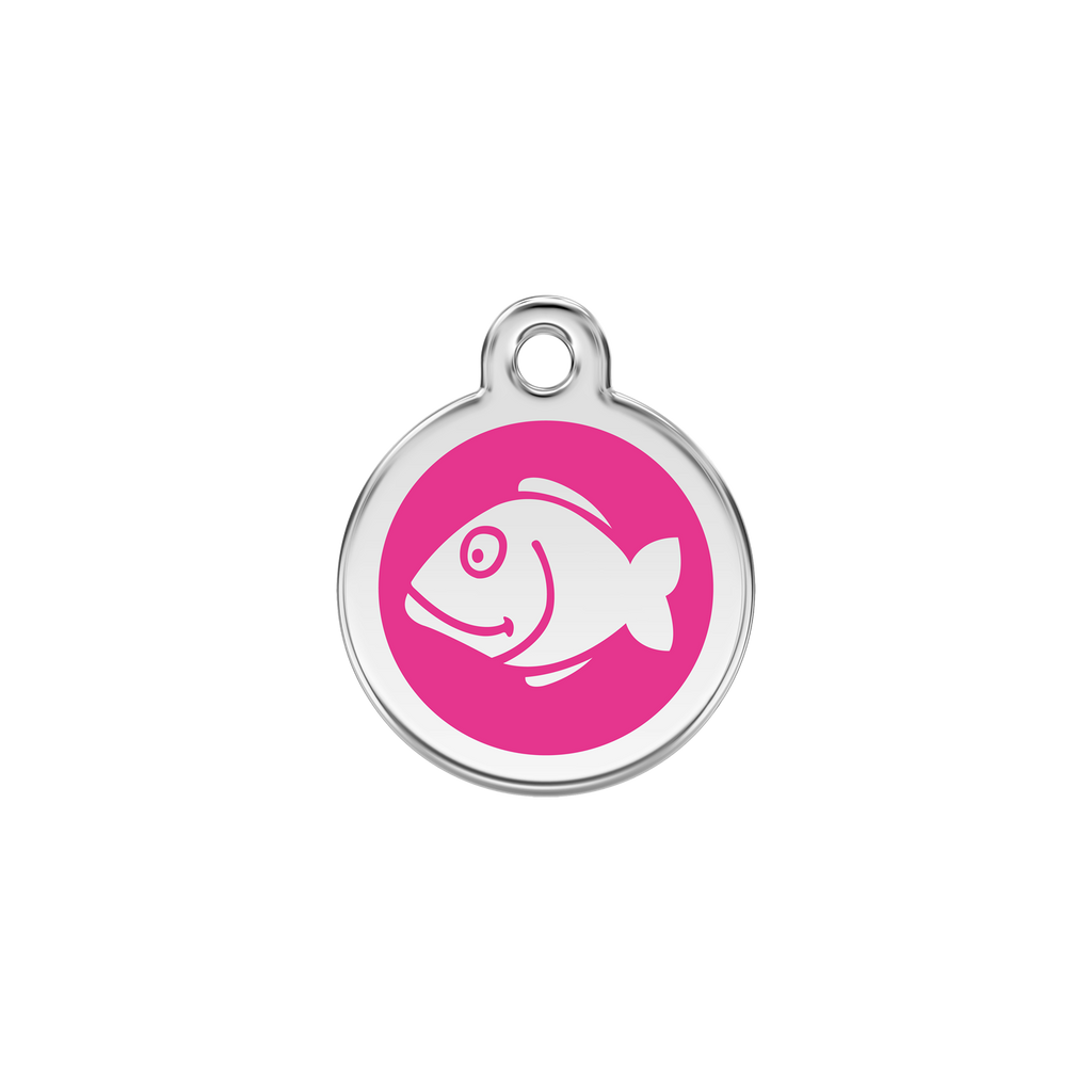 Red Dingo Stainless Steel Happy Fish Cat ID Tag