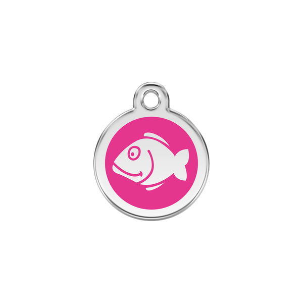 Red Dingo Stainless Steel Happy Fish Cat ID Tag