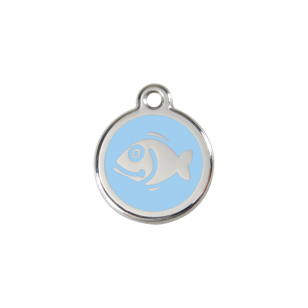 Red Dingo Stainless Steel Happy Fish Cat ID Tag