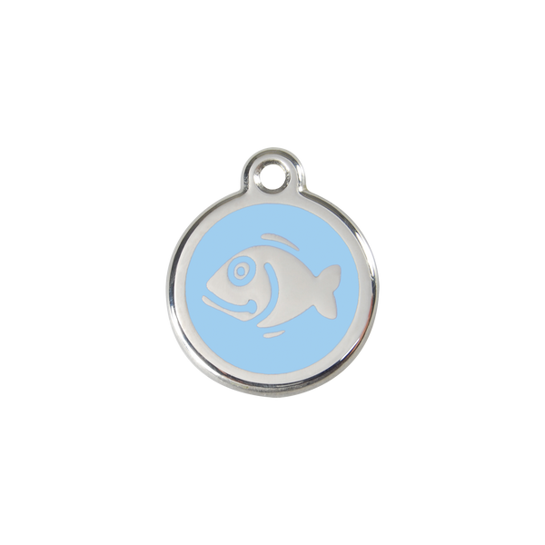 Red Dingo Stainless Steel Happy Fish Cat ID Tag
