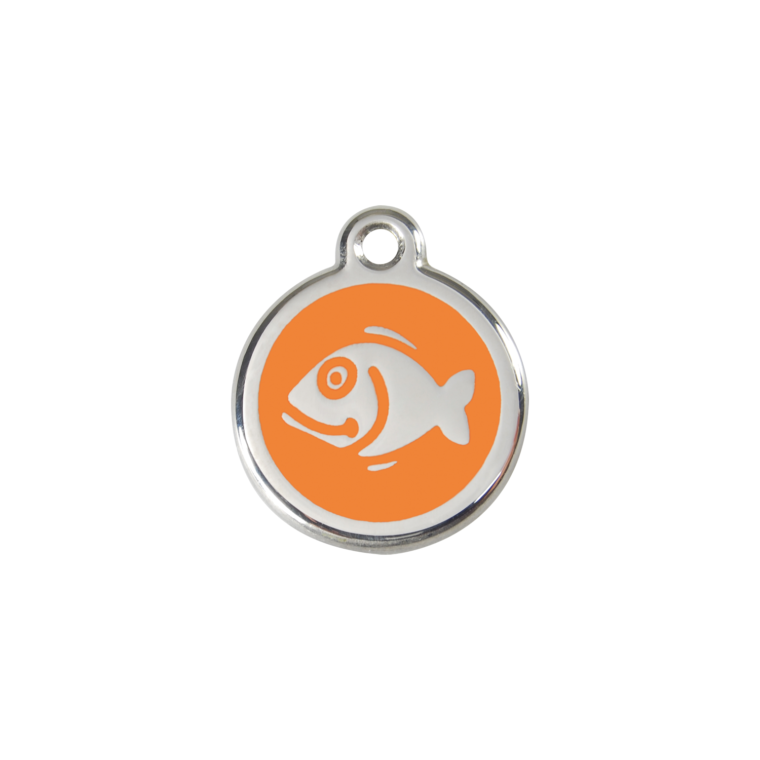 Red Dingo Stainless Steel Happy Fish Cat ID Tag