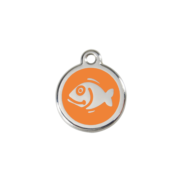 Red Dingo Stainless Steel Happy Fish Cat ID Tag