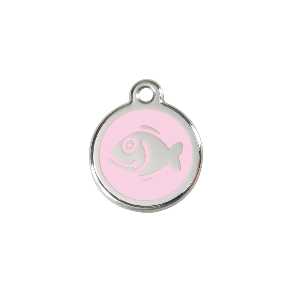 Red Dingo Stainless Steel Happy Fish Cat ID Tag