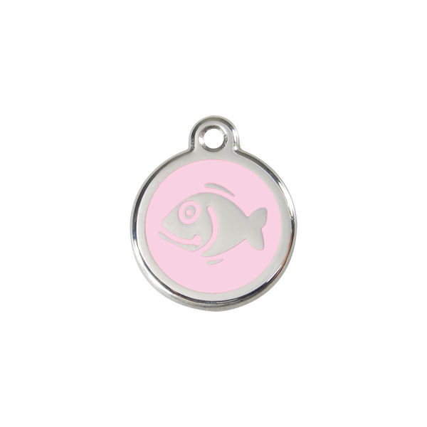Red Dingo Stainless Steel Happy Fish Cat ID Tag