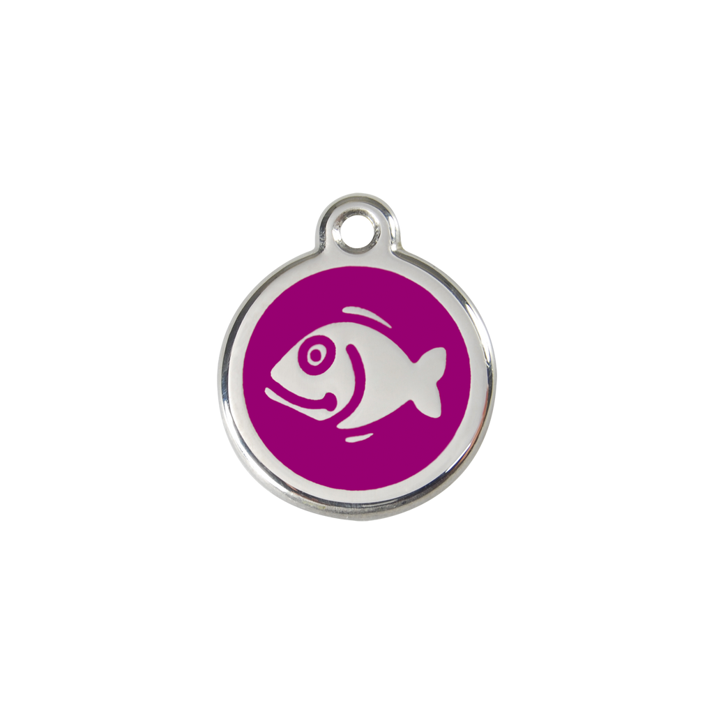 Red Dingo Stainless Steel Happy Fish Cat ID Tag