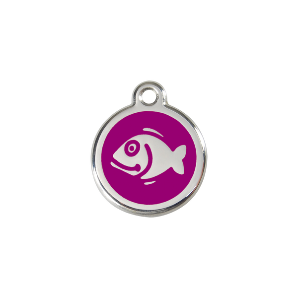 Red Dingo Stainless Steel Happy Fish Cat ID Tag