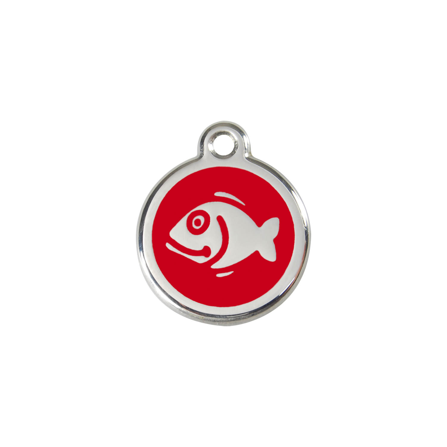 Red Dingo Stainless Steel Happy Fish Cat ID Tag