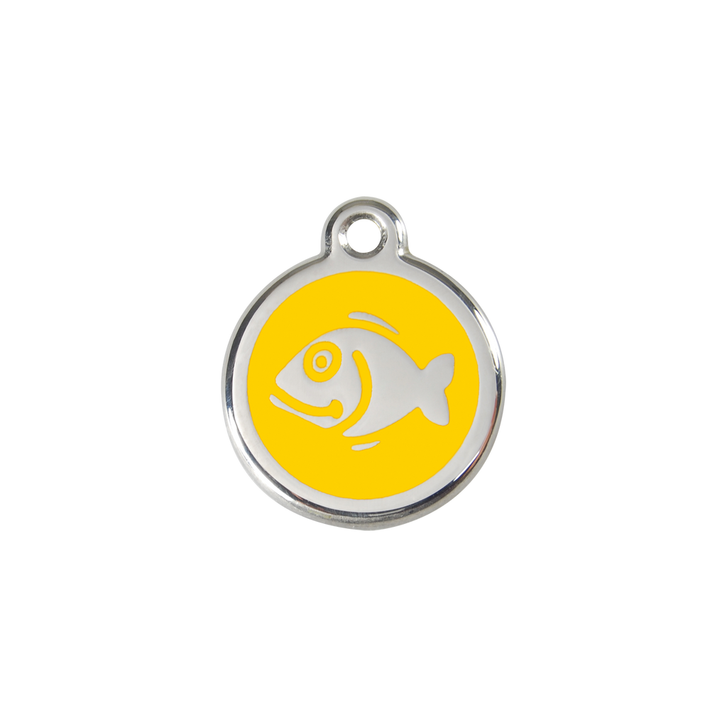 Red Dingo Stainless Steel Happy Fish Cat ID Tag