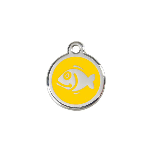 Red Dingo Stainless Steel Happy Fish Cat ID Tag
