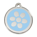 Red Dingo Stainless Steel & Enamel Flower Dog ID Tag
