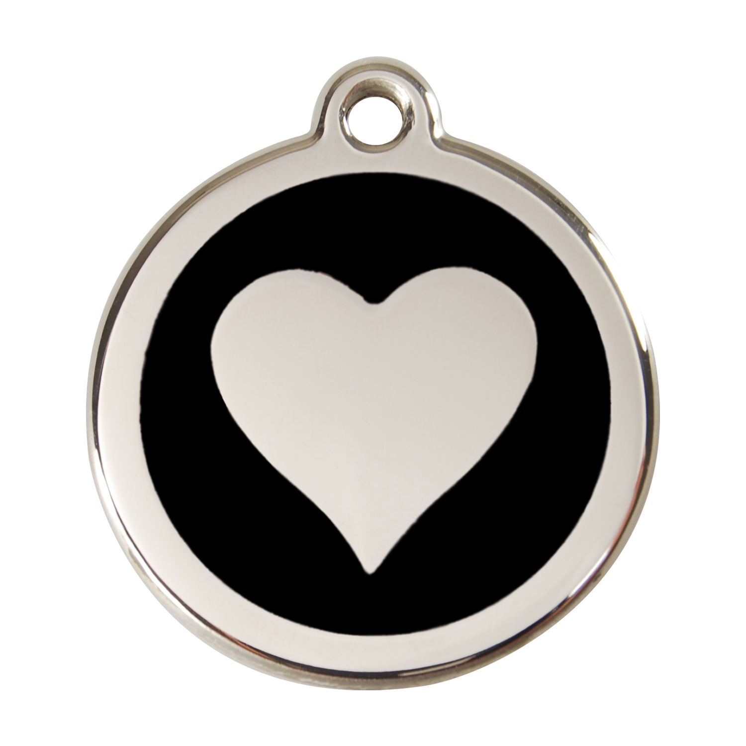 Red Dingo Stainless Steel & Enamel Heart Dog ID Tag