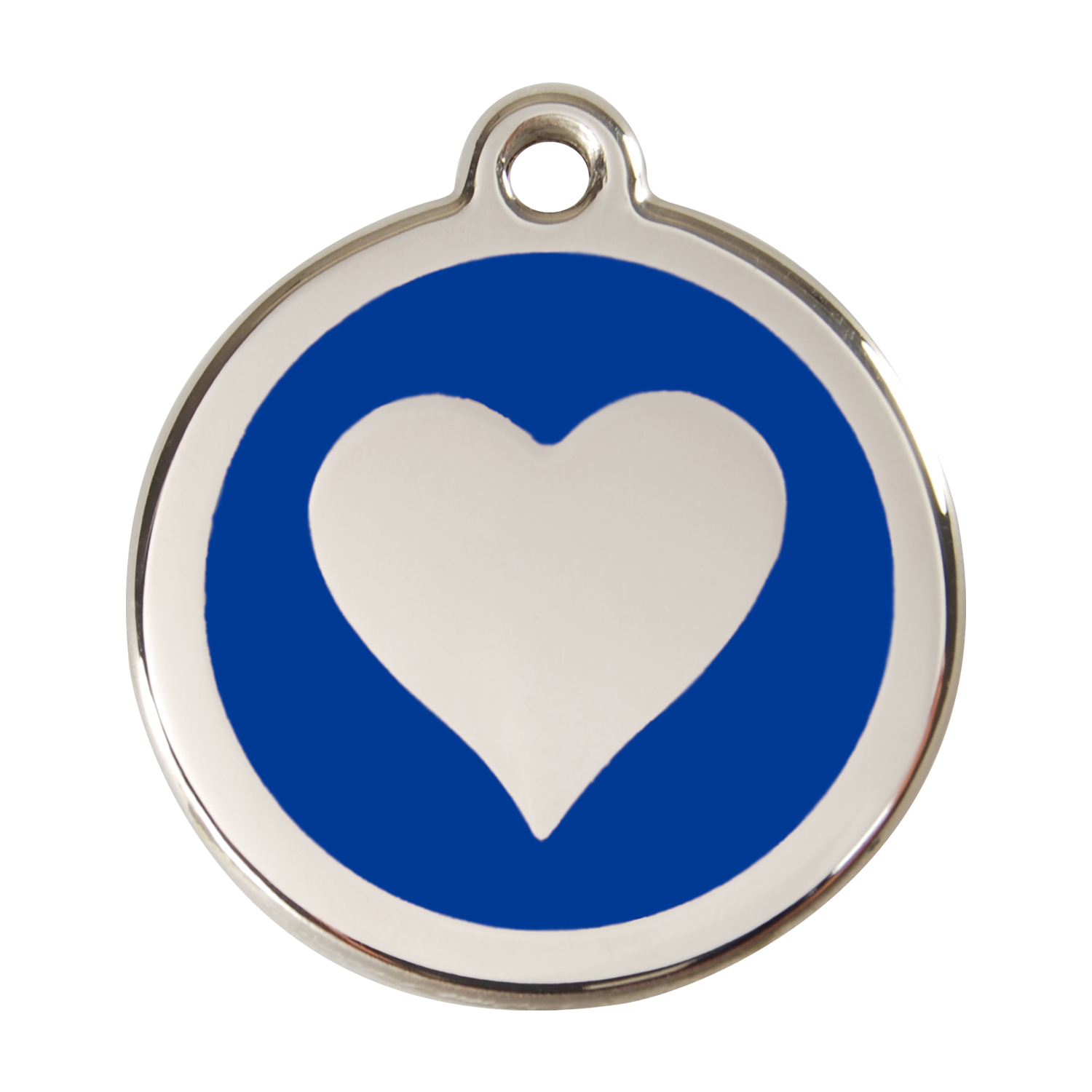 Red Dingo Stainless Steel & Enamel Heart Dog ID Tag
