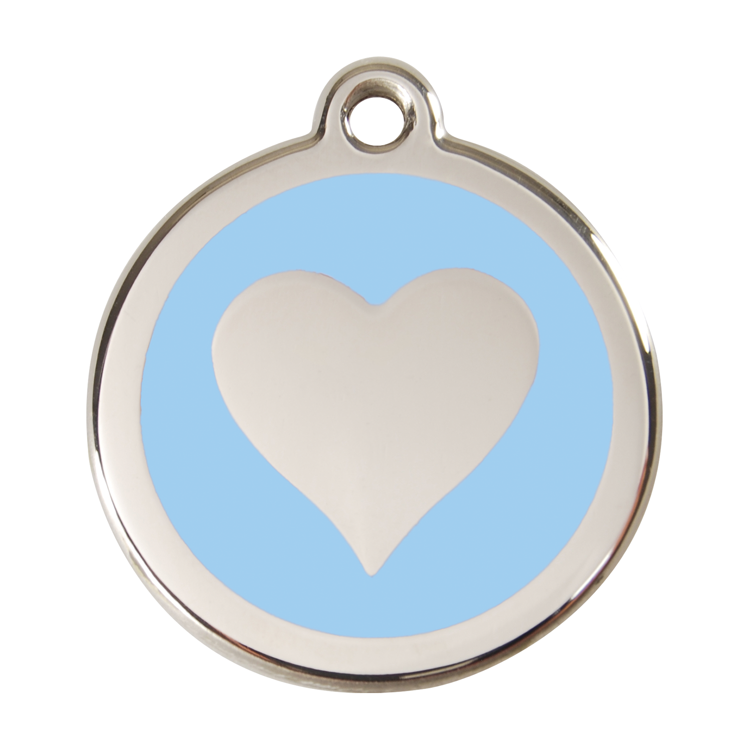 Red Dingo Stainless Steel & Enamel Heart Dog ID Tag