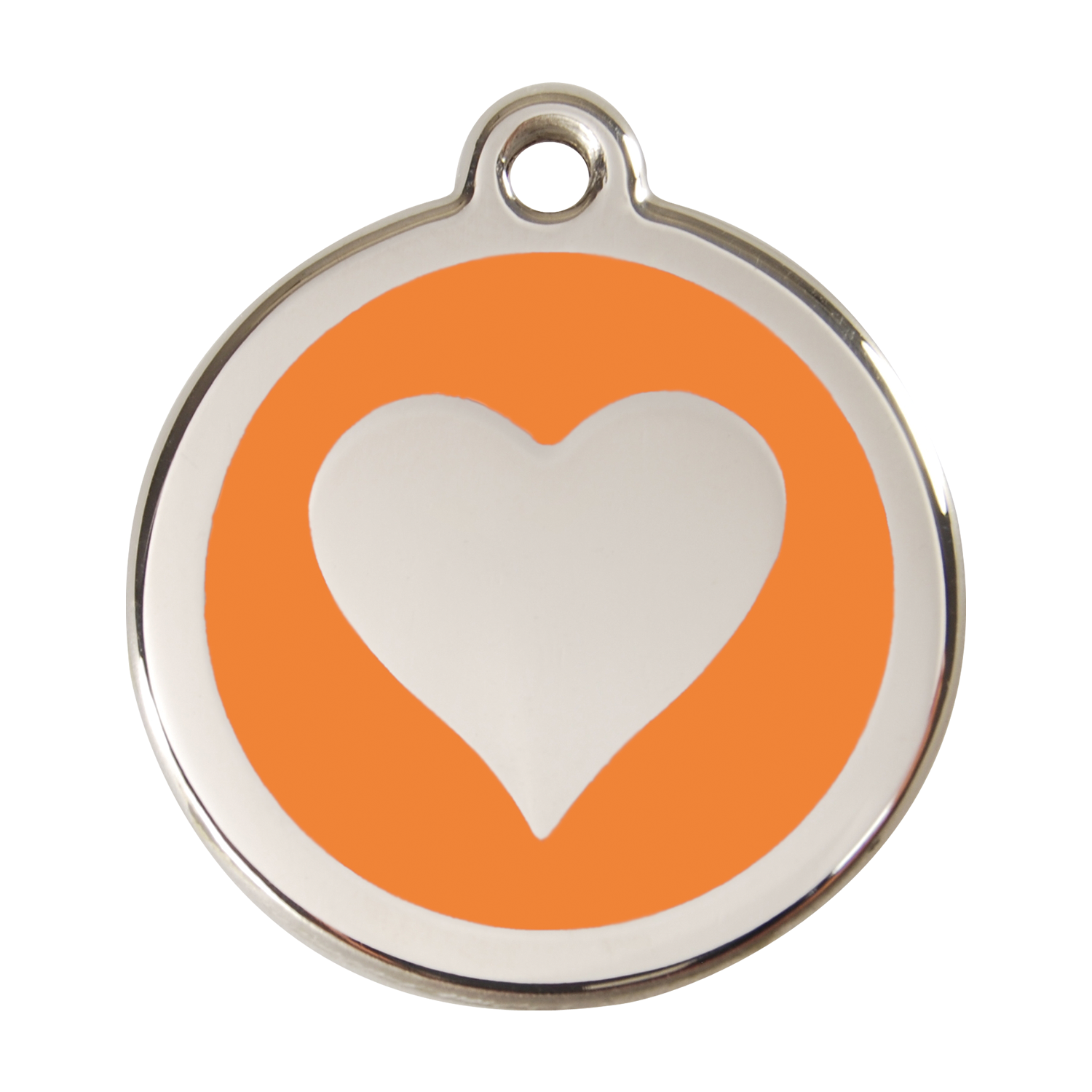 Red Dingo Stainless Steel & Enamel Heart Dog ID Tag