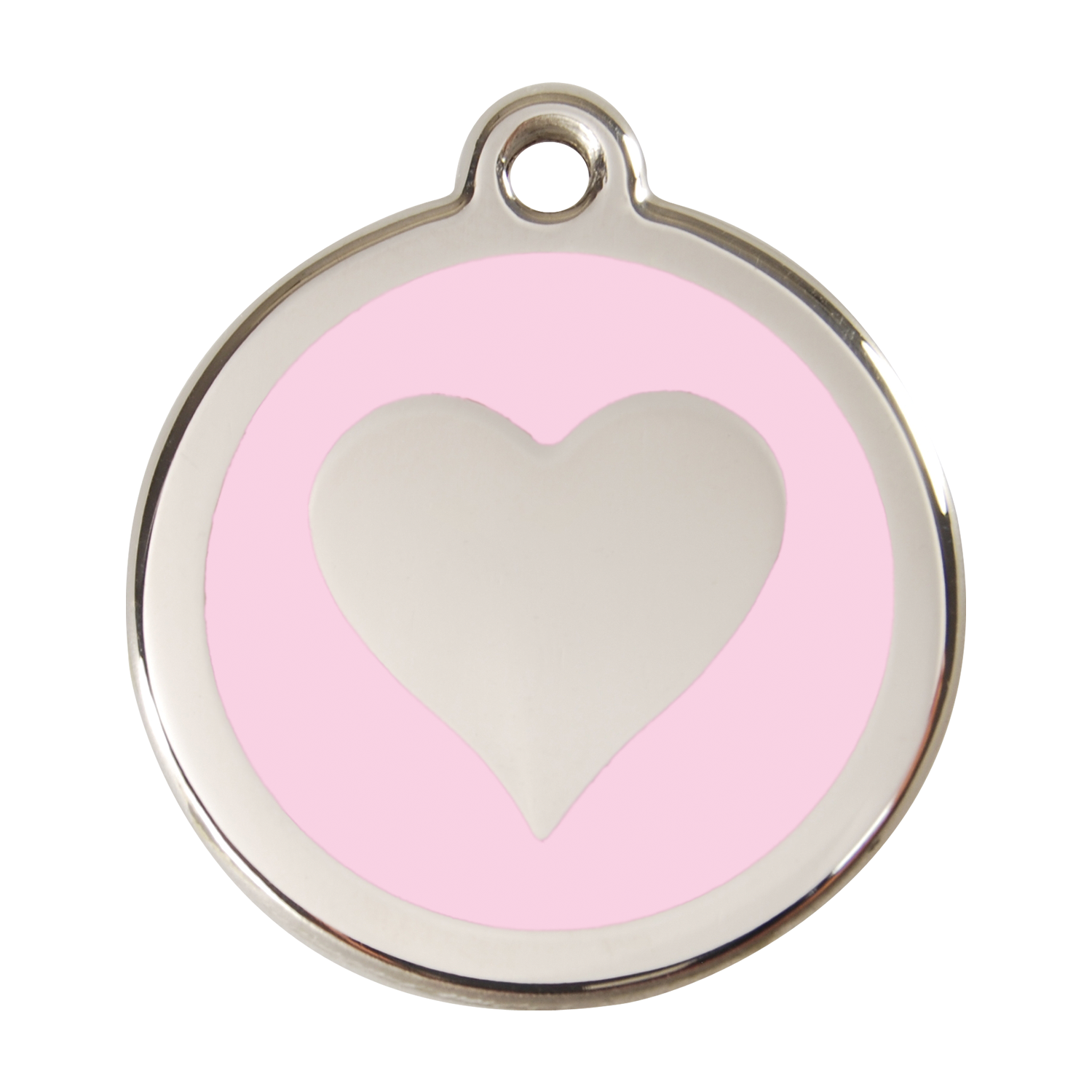 Red Dingo Stainless Steel & Enamel Heart Dog ID Tag