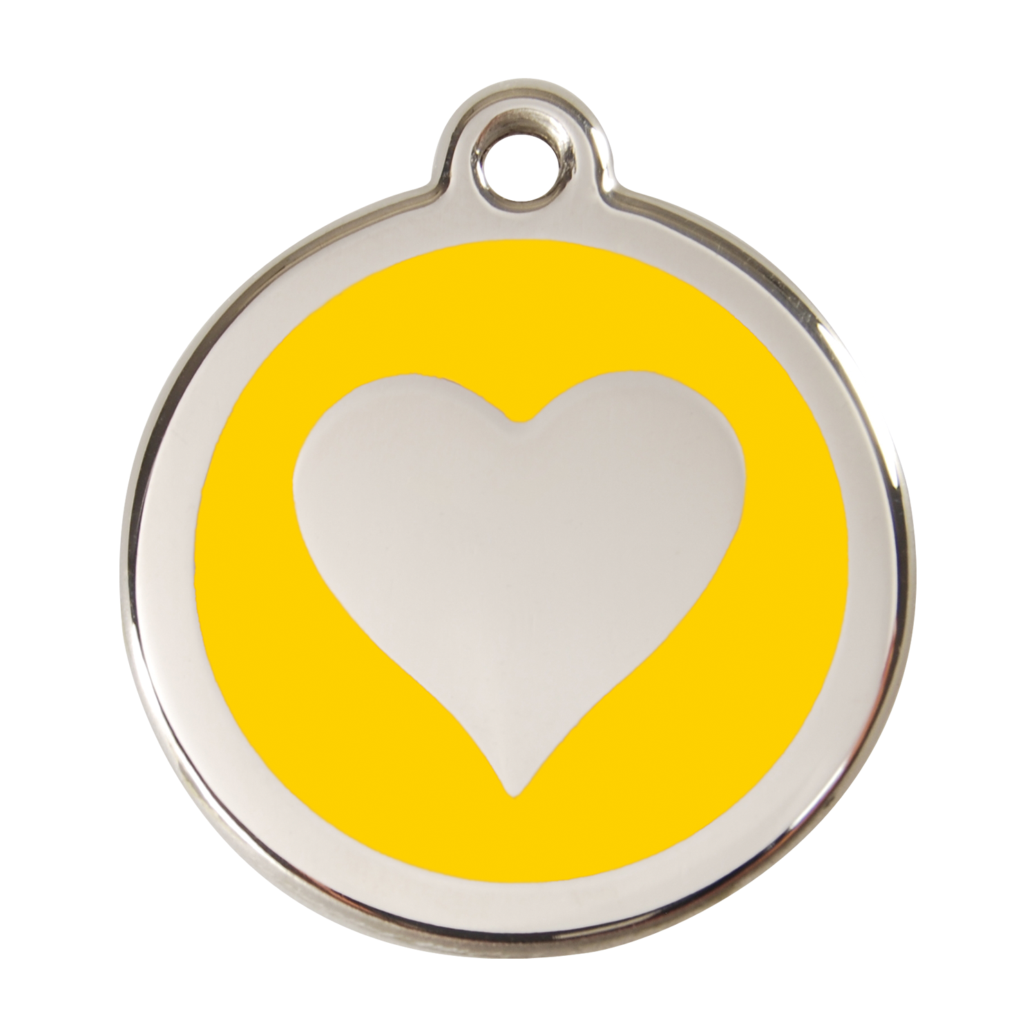 Red Dingo Stainless Steel & Enamel Heart Dog ID Tag