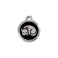 Red Dingo Stainless Steel Sleepy Kitty Cat ID Tag